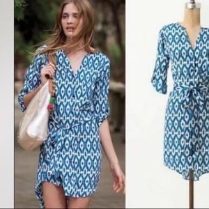 Maeve Anthropologie Ikat Frequencies Shirt Dress
